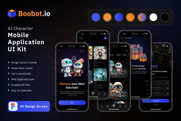 Ai Character Application Mobile UI KIT: Streamline Your App Design