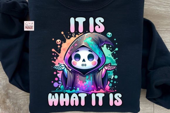 Cute Grim Reaper PNG: It Is What It Is – A Versatile Design Asset