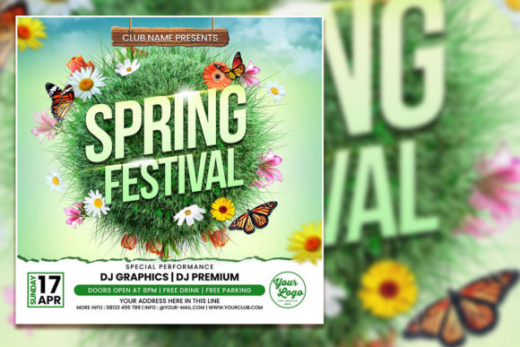 Elevate Your Easter Campaign with a Modern Spring Festival Flyer
