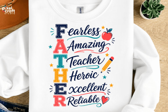 Father Amazing Teacher Hero PNG: Celebrate Educators