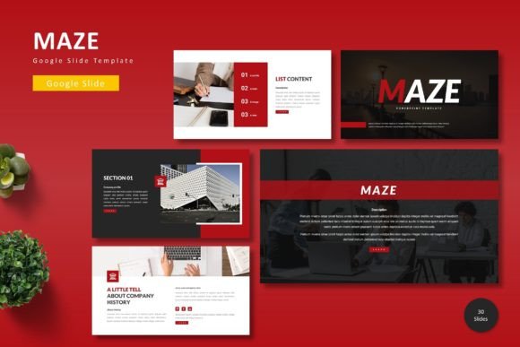 Maze - Google Slide Template: A Modern Design Asset