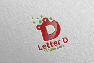 Modern Digital Letter D Logo Design for Brands