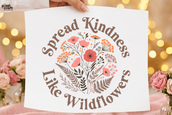 Retro Kindness: Vintage Wildflower Design for Modern Creators