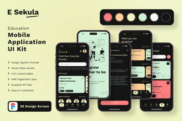 Streamline Your Ed-Tech Design with This Mobile UI Kit