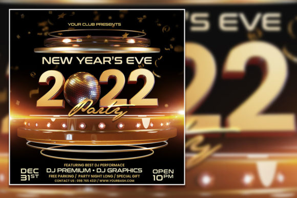 Stunning Dark New Year Eve Social Media Post