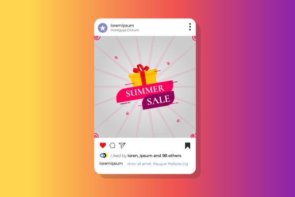 Summer Sale Ads Vector Banner Template