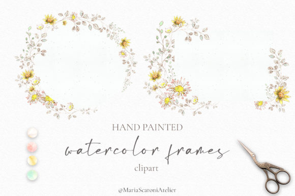 Watercolor Floral Frames: A Touch of Hand-Painted Elegance